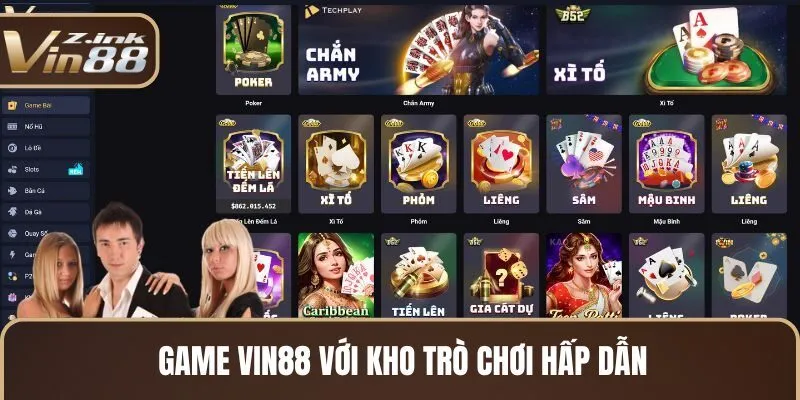Game Vin88 với kho trò chơi hấp dẫn